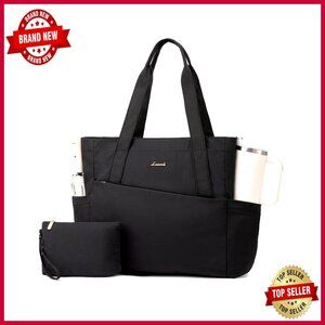 15.6 Inch Work Tote with Yoga Strap, Laptop Compartment, Waterproof Pocket